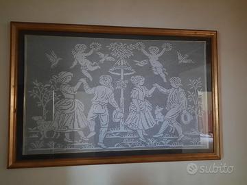 Quadro lavorato all'uncinetto
