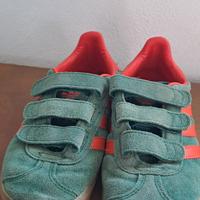 Scarpe Gazelle verde -corallo n°35