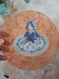 piatto vintage bambina handmade nuovo piattino