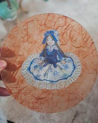 piatto vintage bambina handmade nuovo piattino