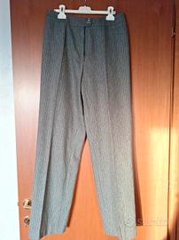 pantaloni pesanti in lana a righine sottili