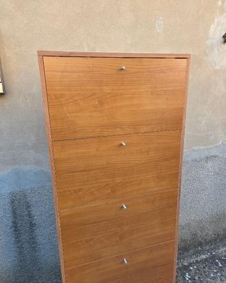 Scarpiera salvaspazio in legno