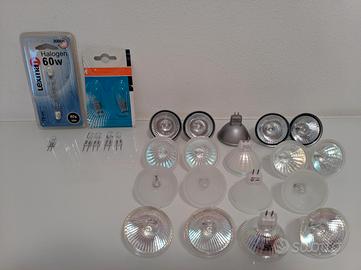 Set faretti/lampadine alogene varie