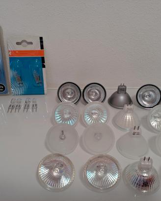 Set faretti/lampadine alogene varie