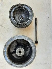 Mozzo tamburo freno anteriore moto d'epoca