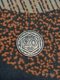 Moneta da 20 cent. del Regno d'Italia 1918