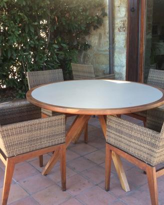 LOTTO DI 4 POLTRONCINE IN VERO RATTAN A MONTORSOLI