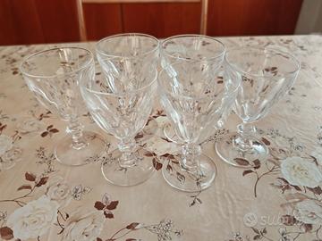 6 Calici Liquore VINTAGE Vetro Lavorato - Anni 70