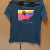 Maglietta nera a maniche corte nukutavake taglia12