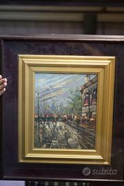 QUADRO SU TELA VINTAGE FIRMATO