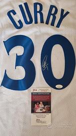 Maglia Steph Curry autografata con COA JSA 