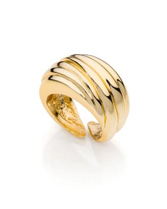 Anello unoaerre a fascia dorato 2398