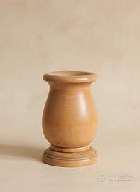 Anfora Portaoggetti in Legno Massello Artigianale