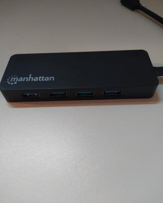 hub usb-c 3 e 4 porte