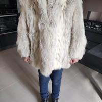 Pelliccia volpe bianca linciata