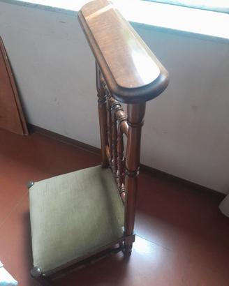 Inginocchiatoio antico in legno anni '60