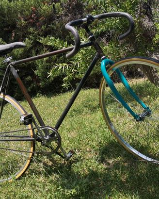 Bici uomo vintage fixed single speed corsa