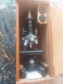 Microscopio Paim 50x - 1200x vintage full set 