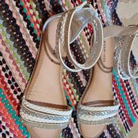 sandali bianchi con strass 