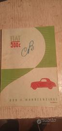 (F). Libretto Fiat topolino 500c originale