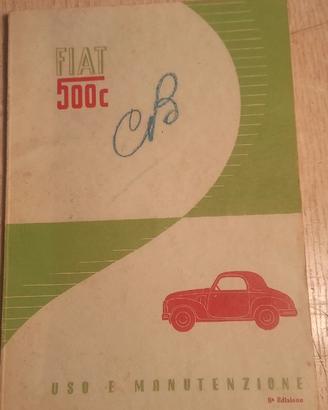(F). Libretto Fiat topolino 500c originale