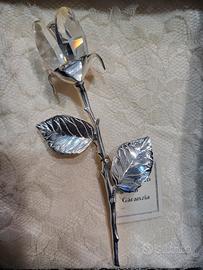 Rosa argento Swarovsky firmata Pontini