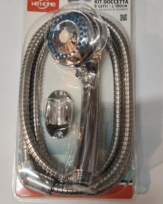 Kit doccetta 8 getti con tubo flessibile 180 cm