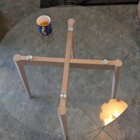 Tavolo Rotondo Cristallo/Legno Maison Du Monde