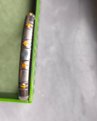 Bracciale elastico acciaio oro Zoppini