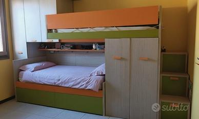 Cameretta a soppalco completa