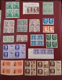 Regno e R.S.I- Coppie e quartine MNH**