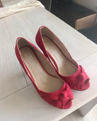 Scarpe decolleté aperte in punta