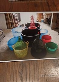 set di mastelloni e damigiane