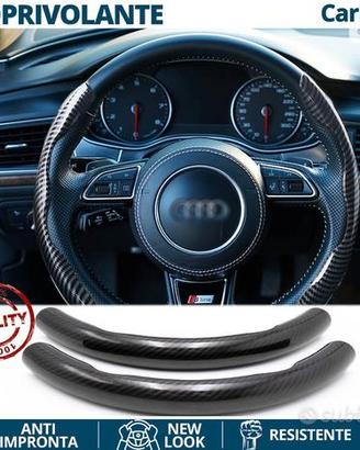 COPRIVOLANTE per AUDI Effetto FIBRA CARBONIO Nero