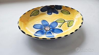 Piatto da portata Sompex ceramica dipinta a mano