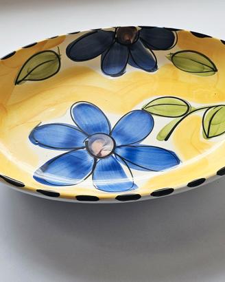 Piatto da portata Sompex ceramica dipinta a mano