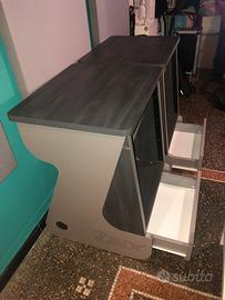 n2 Mobili Zaor MIZA Rack 12 MKII, Grey Wenge