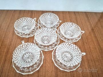 coppe macedonia in cristallo bugnato rostrato 