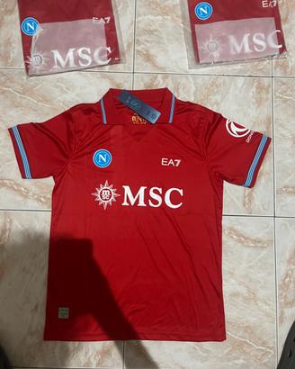 Maglia Rossa Napoli con cartellino