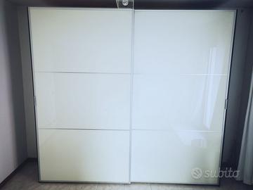 Armadio contemporaneo scorrevole Quadra - Vetro