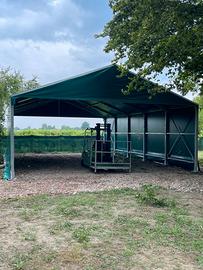 tensostruttura tunnel capannone in ferro maneggio 