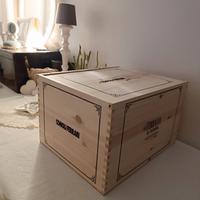 Cassetta di legno porta oggetti per decoupage 