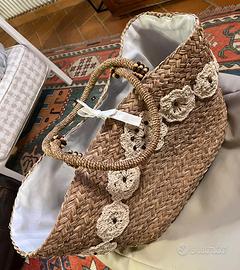 Borsa in paglia intrecciata(Forte dei Marmi)