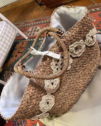 Borsa in paglia intrecciata(Forte dei Marmi)