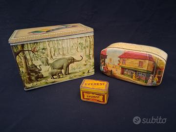 Scatole di latta d'epoca