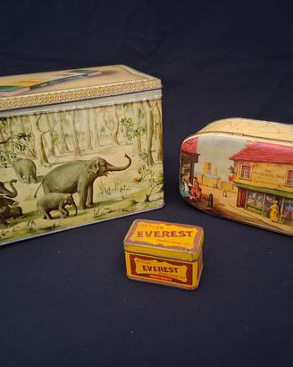 Scatole di latta d'epoca