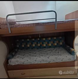 Letto a Soppalco con scaletta Baul