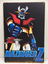 Set di 2 Targhe Poster Mazinga in metallo 20x30cm