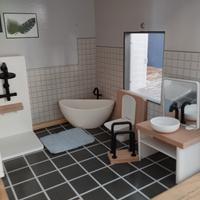 casa delle bambole di legno