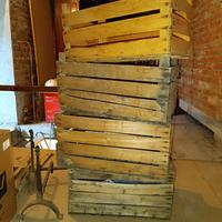 4 cassette legno grezzo robuste